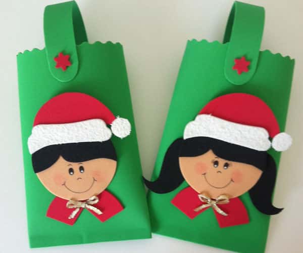 Lembrancinhas de natal em eva bolsinha