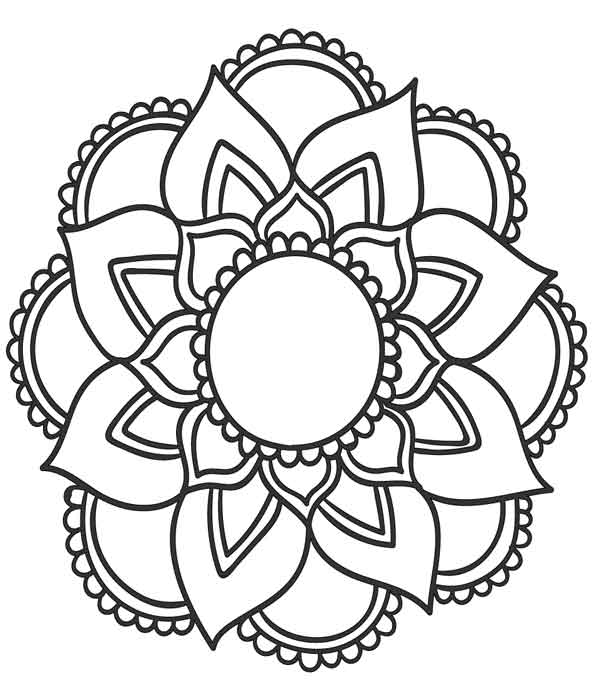 Mandala técnica pontilhismo