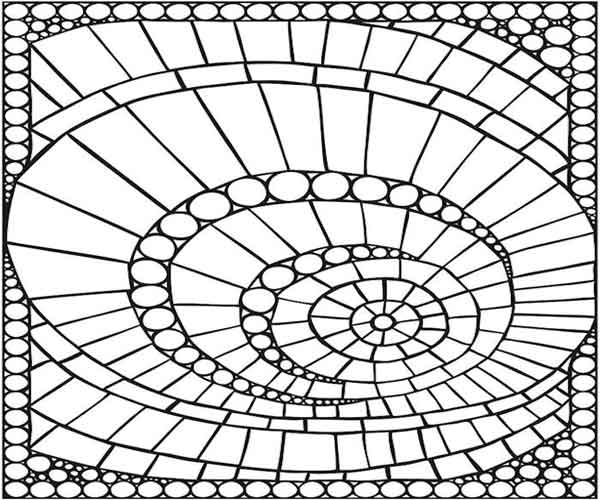 Mosaico abstrato pontilhismo