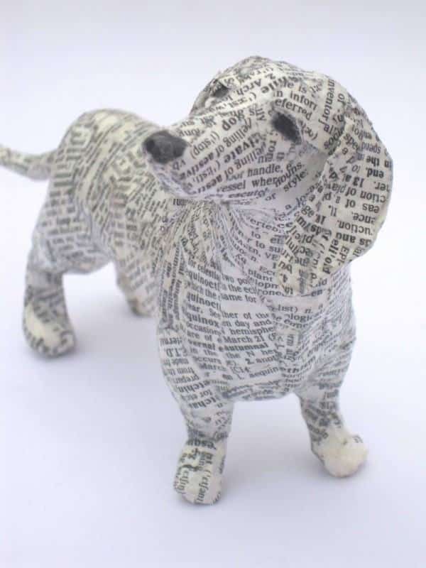 cachorro papel mache 2