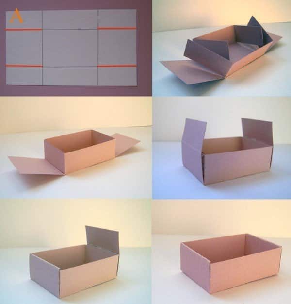 caixa de papel instruções