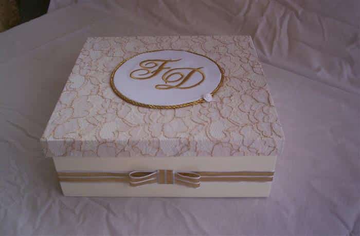 caixa de mdf decorada com renda