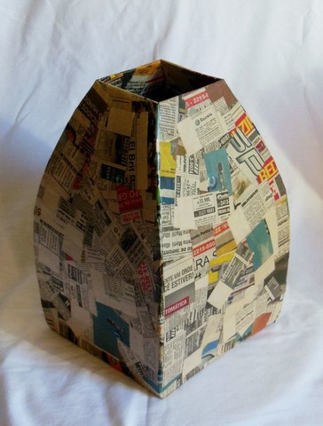 vaso feito de papel machê como fazer papel machê