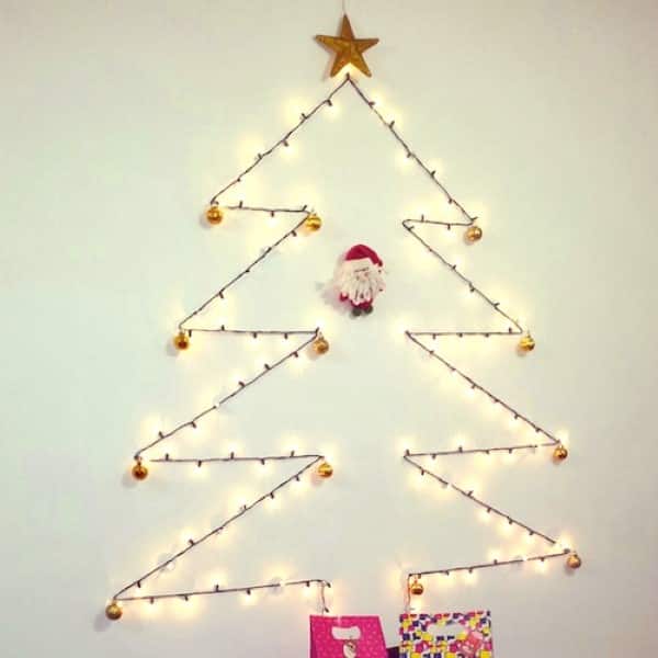 arvore de natal na parede
