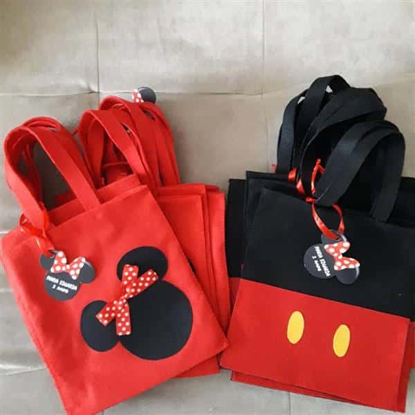sacolinha do mickey de feltro