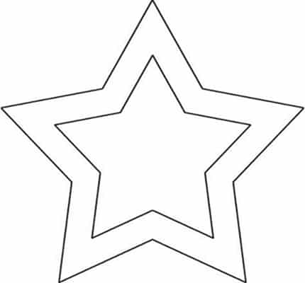 estrela vazada molde