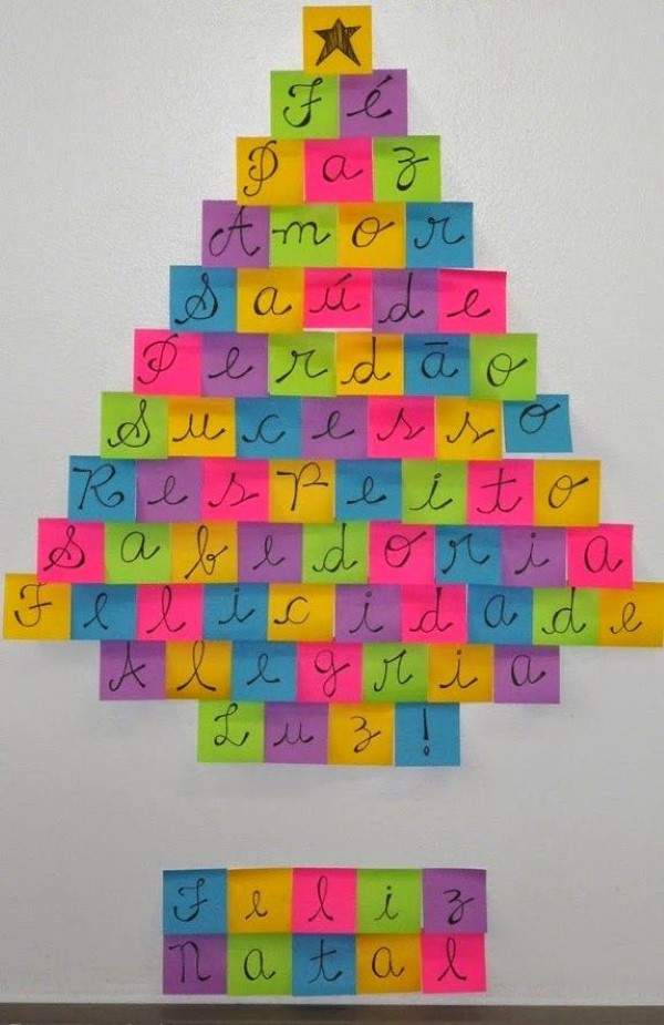 árvore de post it