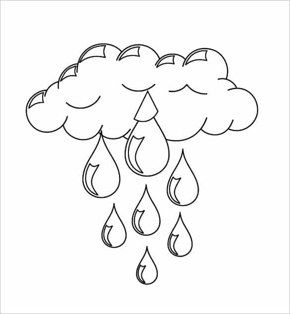 molde de nuvem com chuva