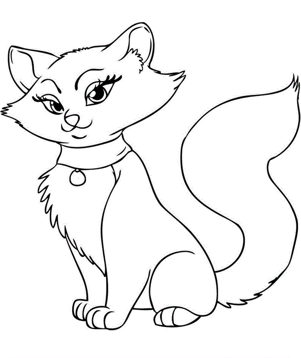 gatinha para colorir