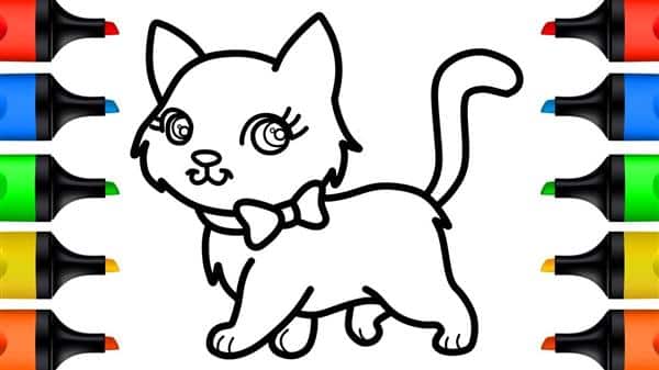 Gato para Colorir: desenhos para imprimir e pintar Gato para Colorir: desenhos para imprimir e pintar