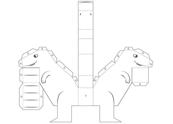 molde de dinossauro para montar