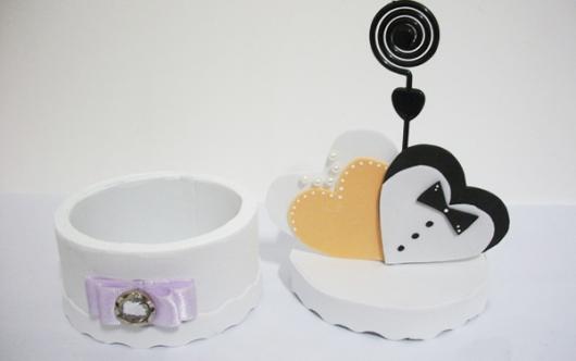 porta recados em eva para lembrancinha de casamento