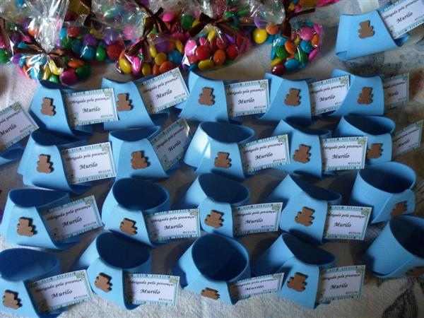 lembrança de cha de bebe com doces