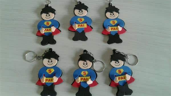 mini chaveiro pai super heroi