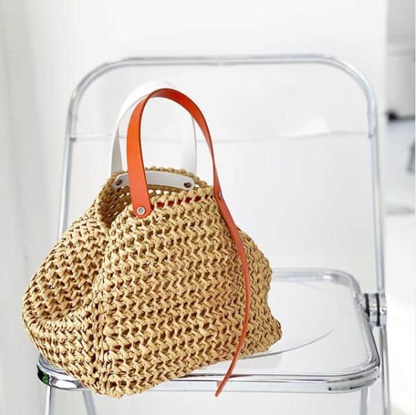 bolsa de croche tunisiano estilosa