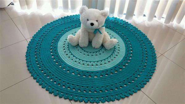 tapete de crochê para quarto de bebe