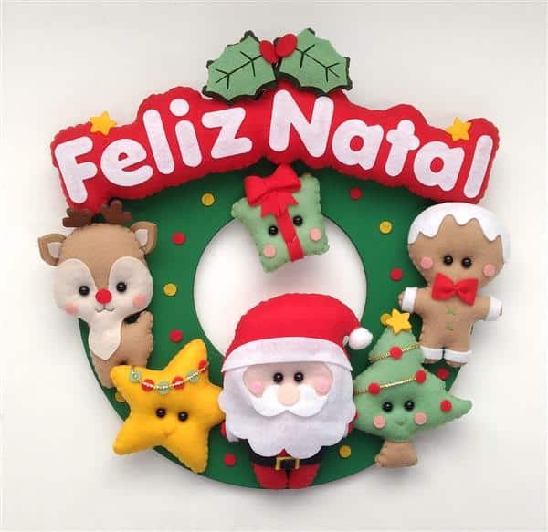 Guirlanda de Natal em feltro passo a passo