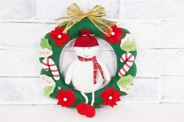 guirlanda com boneco de neve