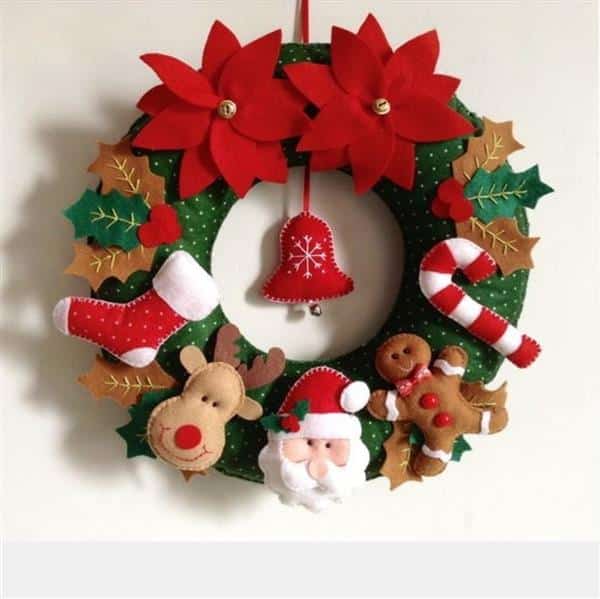 guirlanda decorada com sino