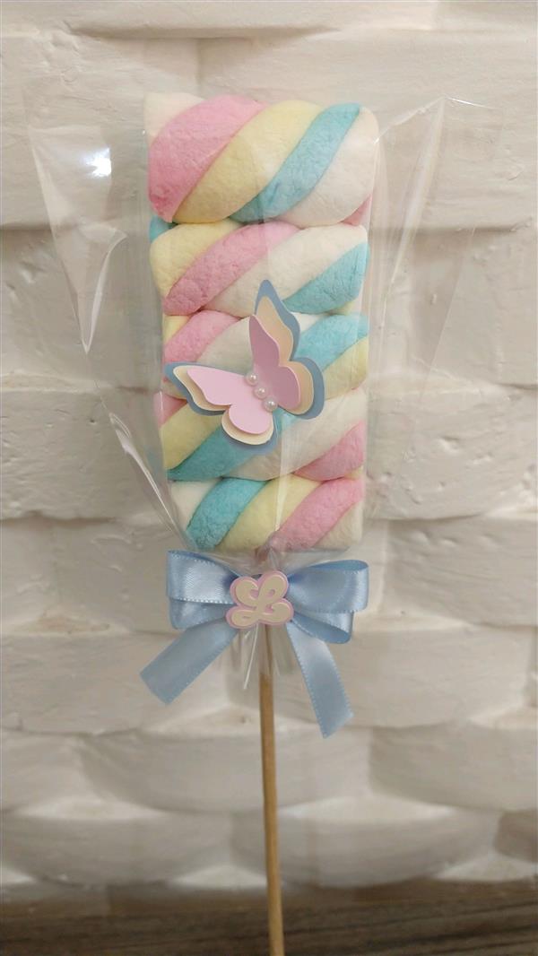 pirulito com marshmallow