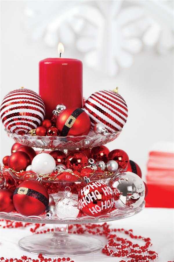 arranjo de natal com bolas