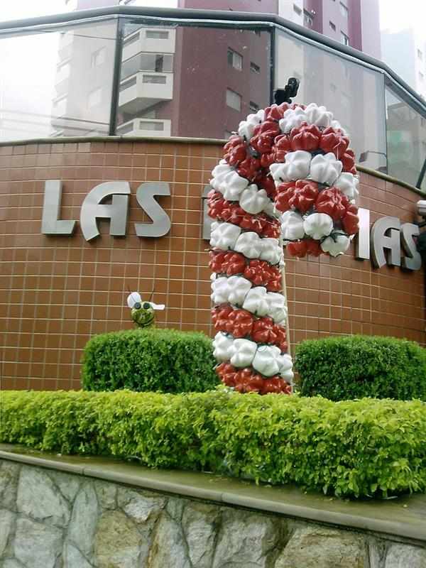 bengala de natal de garrafa pet