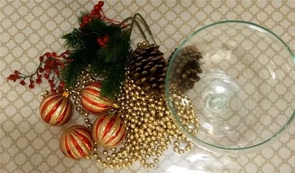 como fazer arranjo de natal