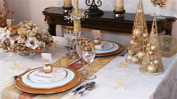 decoração dourada