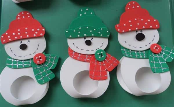 boneco de neve porta bombom