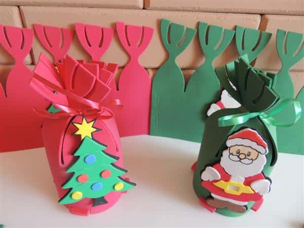 sacolinha de natal de eva