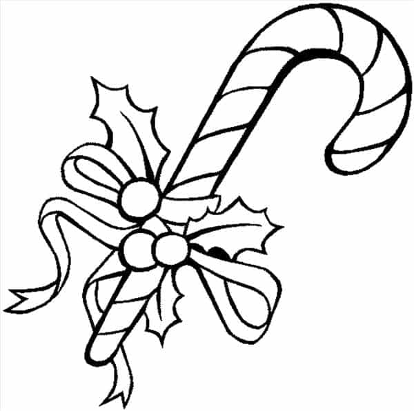 bengala de natal para colorir