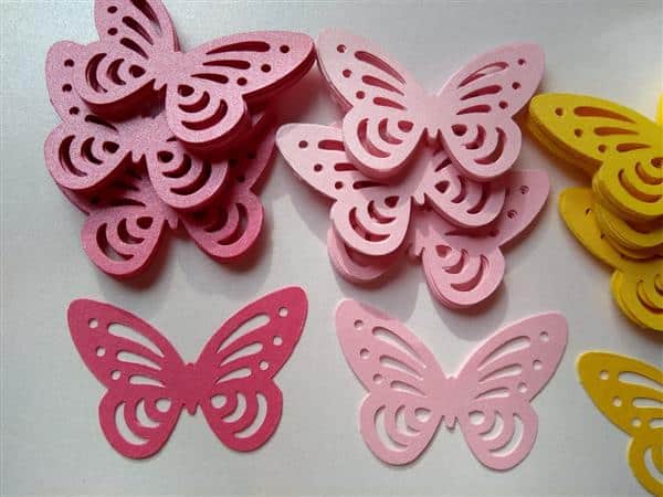Borboleta de papel scrap cintilante