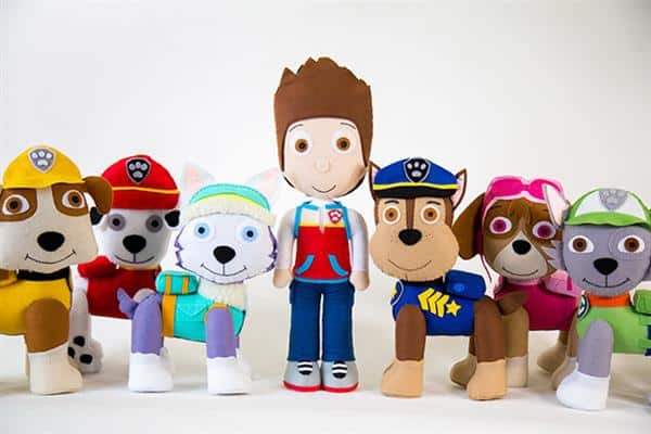 bonecos da patrulha canina em feltro