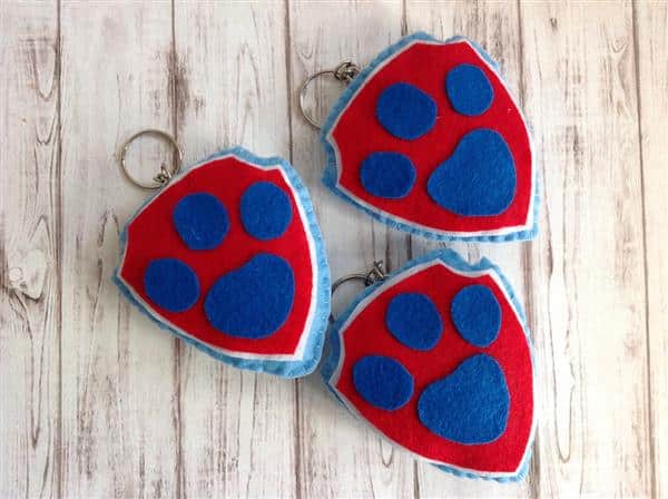 lembrancinha patrulha canina em feltro
