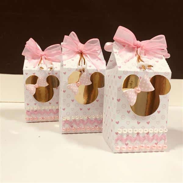 caixa milk minnie rosa