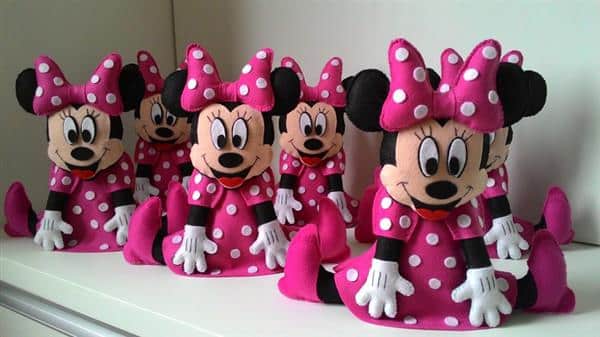 lembrancinha de feltro da minnie