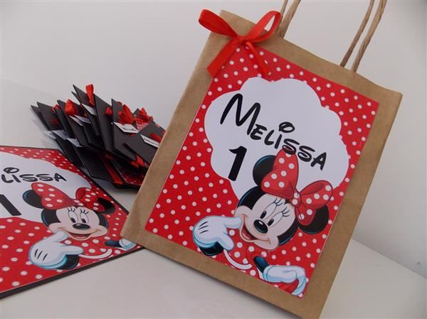 sacolinha personalizada minnie vermelha