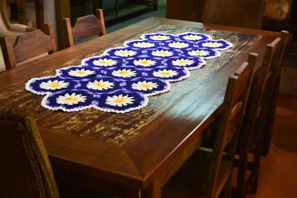 bico de croche para caminho de mesa