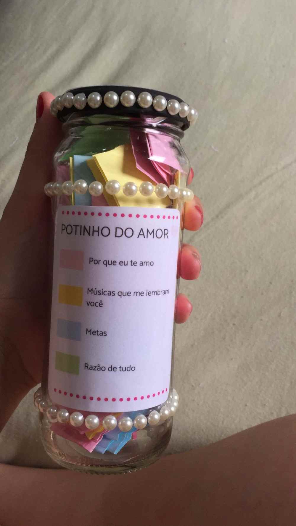 potinho do amor com perolas