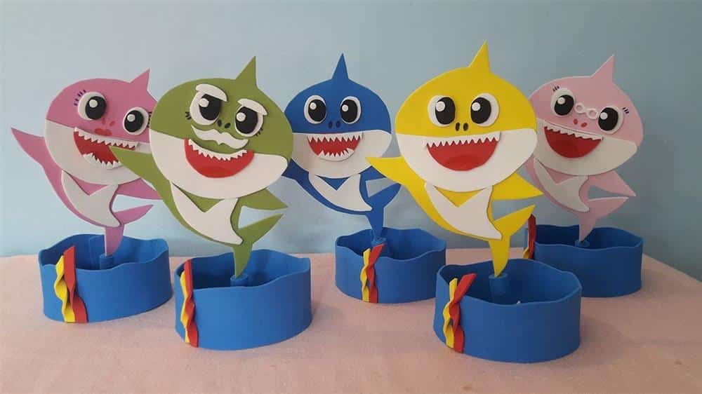 lembrancinha de mesa baby shark