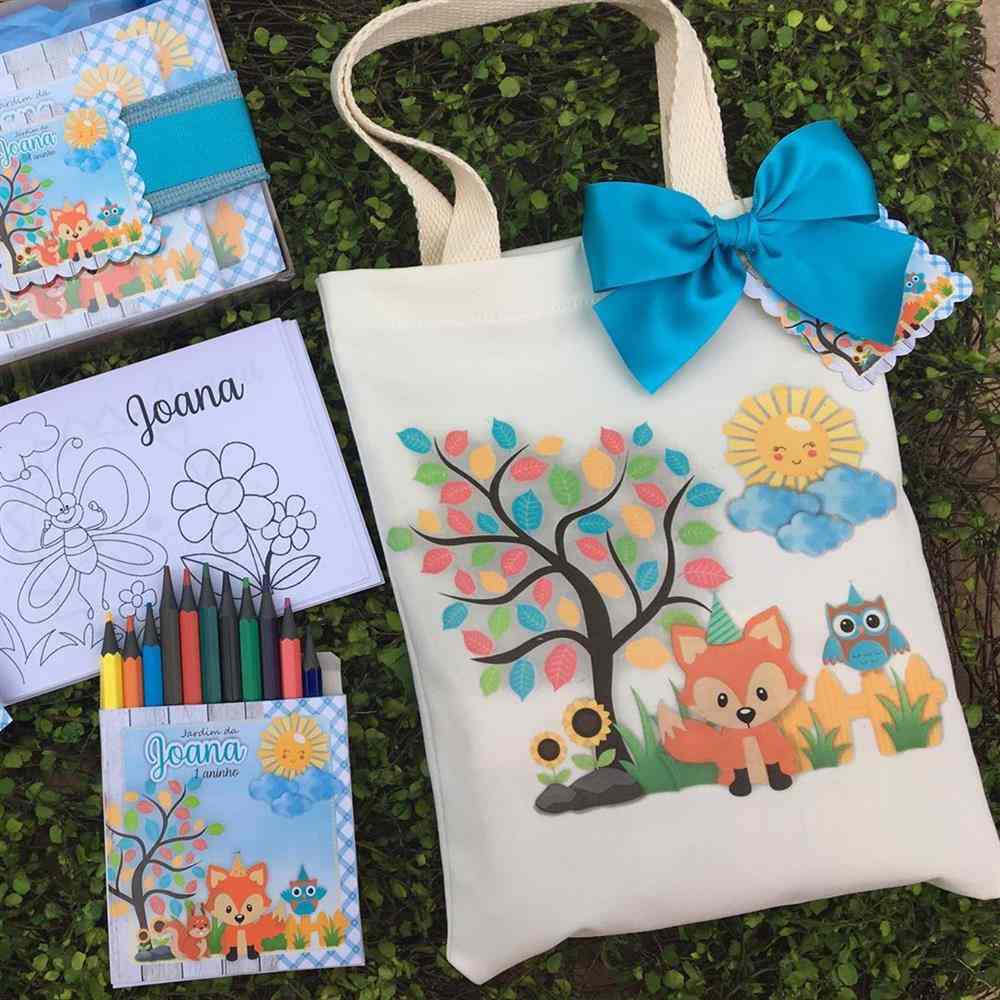 sacolinha personalizada jardim encantado