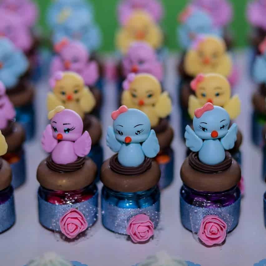 potinhos de vidro decorados