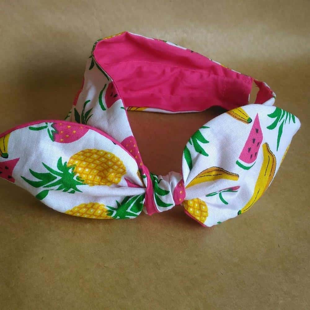 tiara turbante com laço infantil