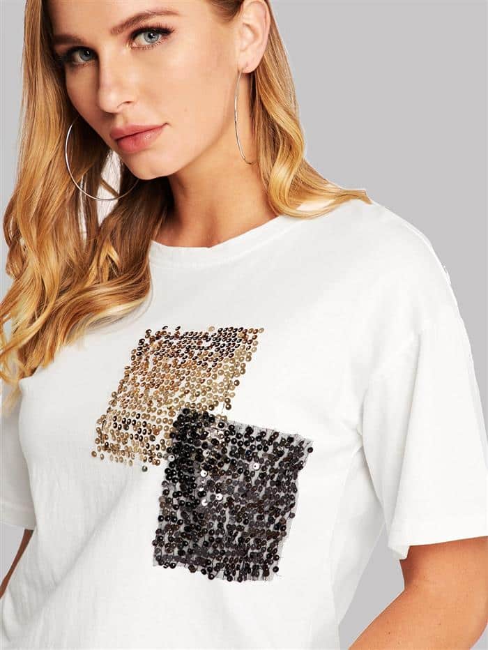 customizar camisetas com paetes