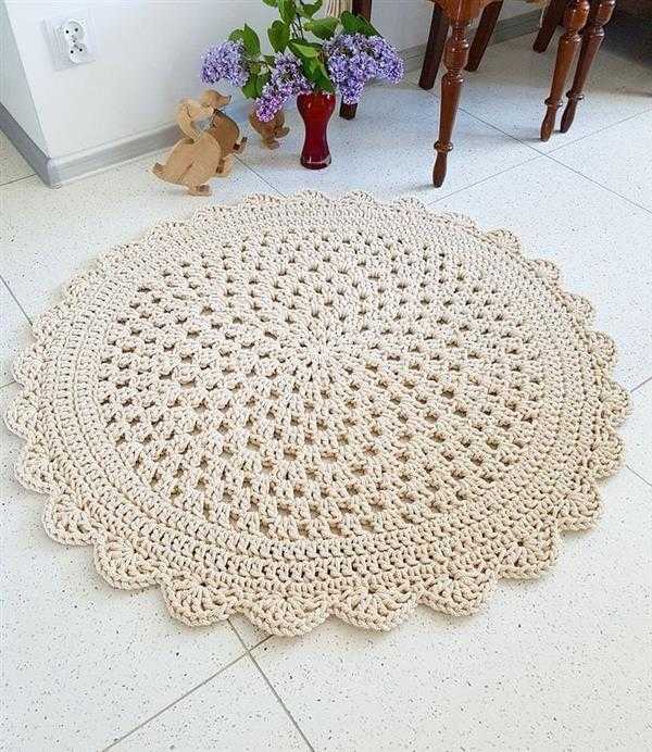 tapete de croche simples redondo