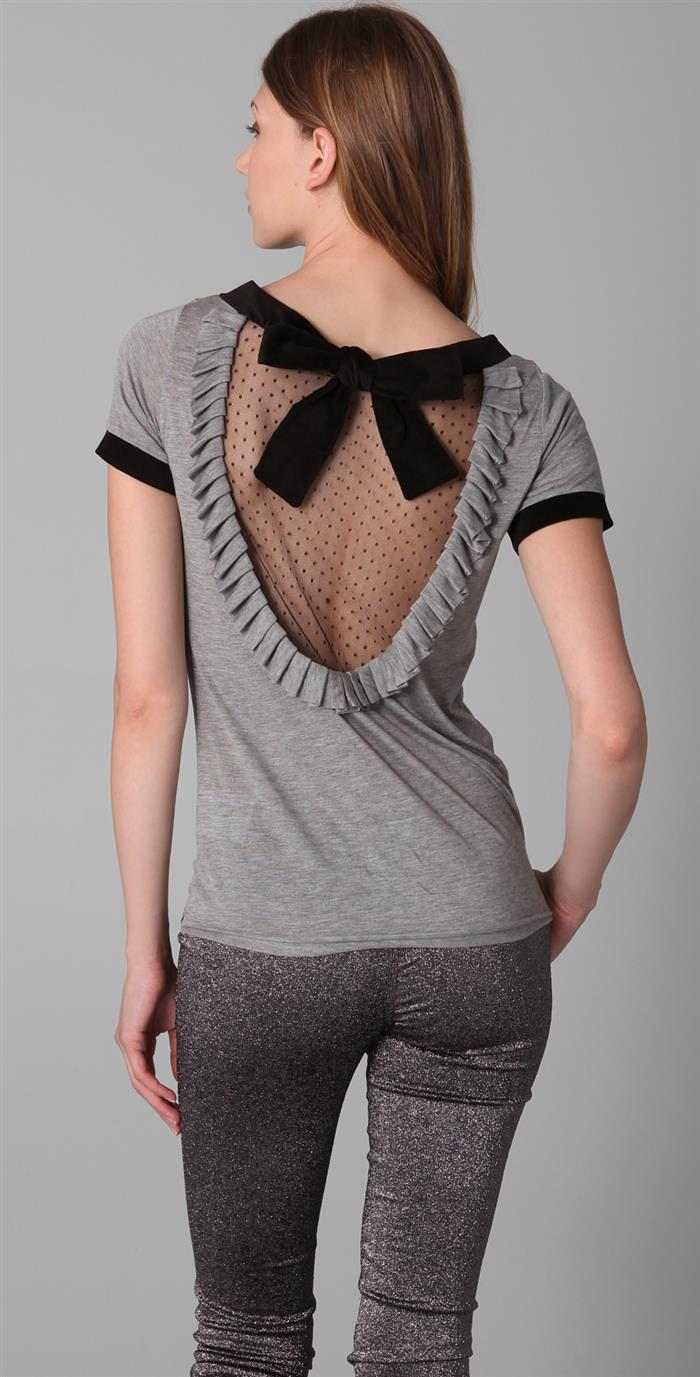 cortar camiseta nas costas