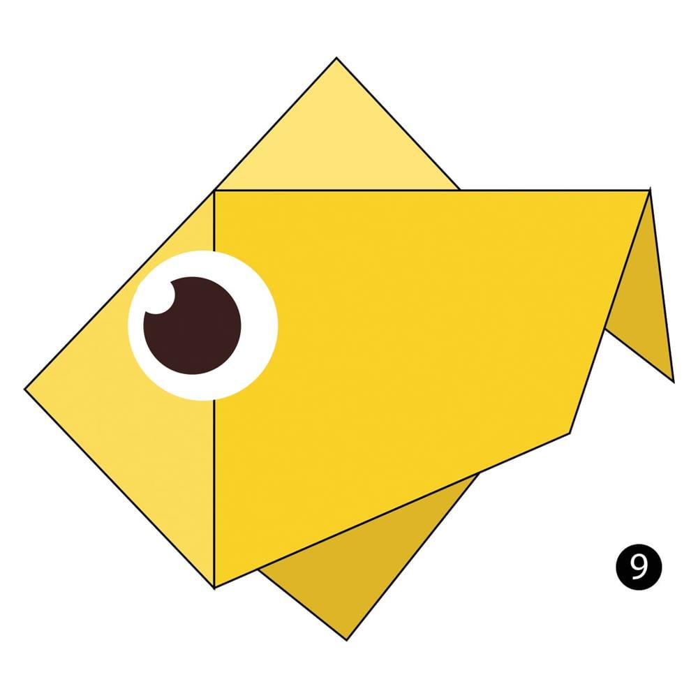 dobradura de peixe com triangulo