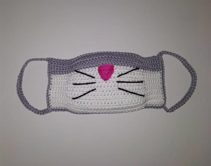 mascara de croche infantil