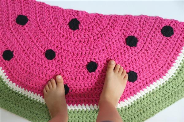 tapete de croche melancia