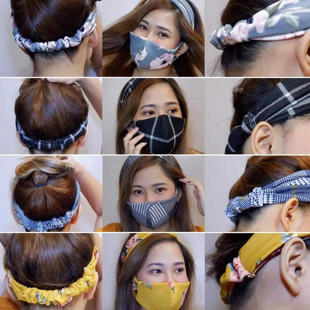 tiara de cabelo com mascara